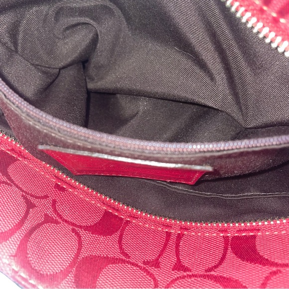(1457) Beautiful RED Coach handbag purse - Picture 12 of 13